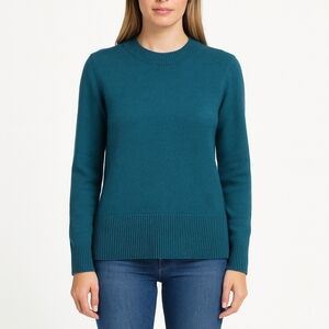 Banana Republic Womens Teal Green Crewneck Sweater Size Xs Everyday Basics Prep